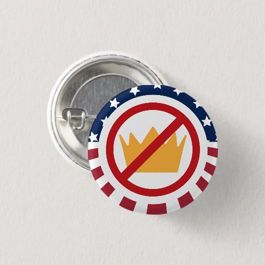 GEEN KONINGEN! Anti-Trump-vlaggeteken Ronde Button 3,2 Cm (Voorkant /achterkant)