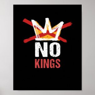 Geen Koningen Anti Vintage Grafisch Poster