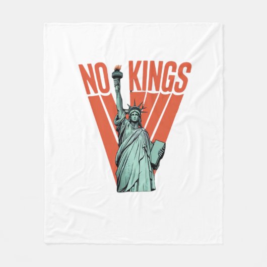 Geen Koningen Beeld Van Protest Amerikaans Klassi Fleece Deken (Voorkant)