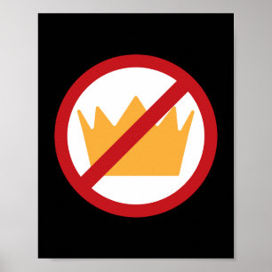 GEEN KONINGEN! Black Poster