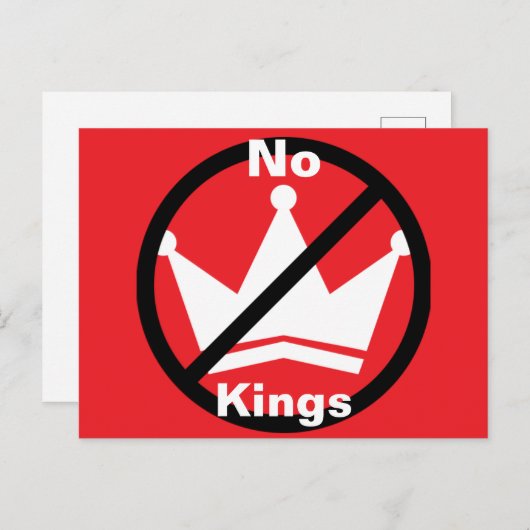 Geen koningen briefkaart (Voorkant / Achterkant)