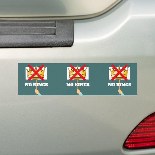 Geen Koningen Bumpersticker (Op auto)