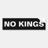 Geen Koningen Bumpersticker (Voorkant)