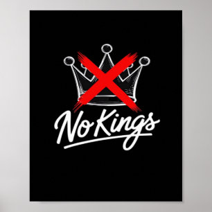 Geen Koningen Eenvoudig Kroon Artistiek Ontwerp Poster