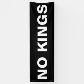 Geen koningen, gedurfd politiek protest spandoek (Verticaal)