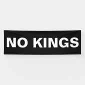 Geen koningen, gedurfd politiek protest spandoek (Horizontaal)