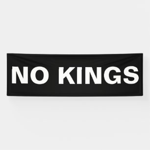 Geen koningen, gedurfd politiek protest spandoek