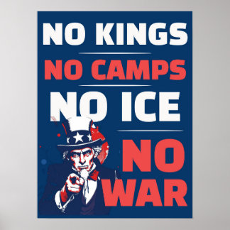 Geen Koningen Geen ICE Geen Kampen Geen Oorlog Pos Poster