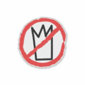 Geen koningen, geen kronen sticker (Voorkant)