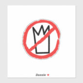 Geen koningen, geen kronen sticker (Vel)