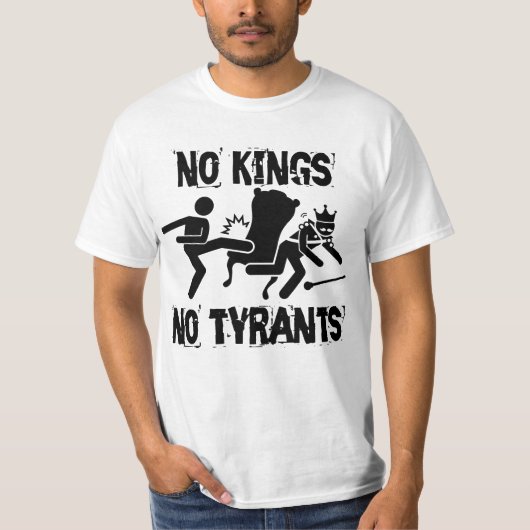 Geen koningen, geen tirannen t-shirt (Voorkant)