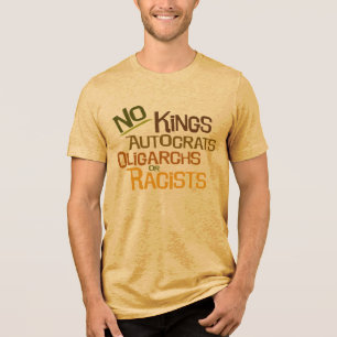 Geen Koningen -- Heren T-shirt met Crew-Neck