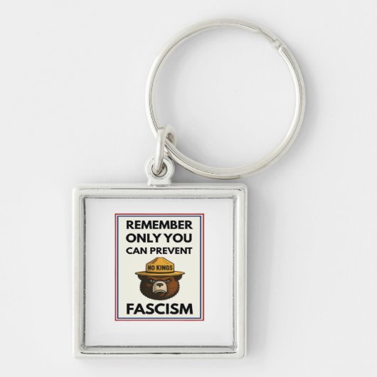 Geen koningen herinneren alleen jij kan fascisme v sleutelhanger (Voorkant)