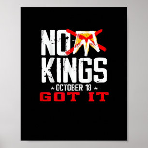 Geen Koningen Het Klassiek Minimalistisch Ontwerp Poster