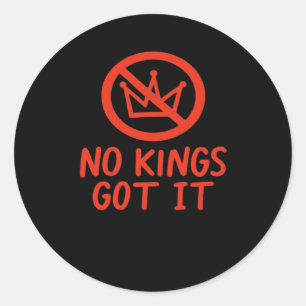 Geen Koningen Het Patriottische Stijl Ronde Sticker