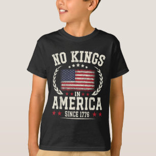Geen Koningen In Amerika 1776 Red Democratie Veren T-shirt