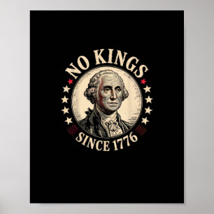 Geen Koningen In Amerika 1776 Vrijheid Retro Klass Poster