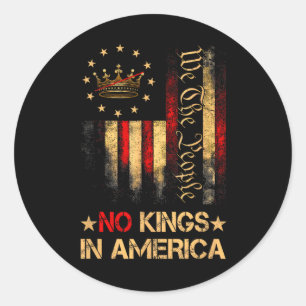 Geen koningen in Amerika 1 Ronde Sticker