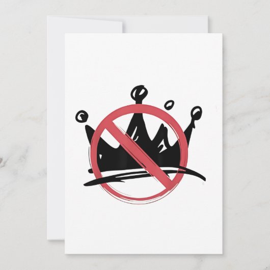 Geen koningen in Amerika 2025 4 juli Feestdagenkaart (Voorkant)