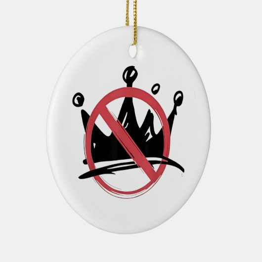 Geen koningen in Amerika 2025 4 juli Keramisch Ornament (Rechts)