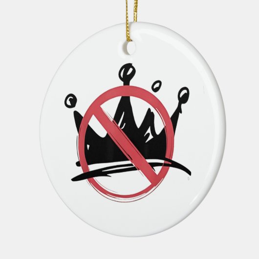 Geen koningen in Amerika 2025 4 juli Keramisch Ornament (Links)