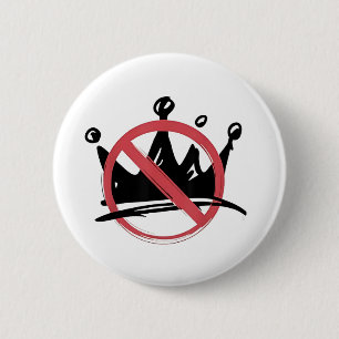 Geen koningen in Amerika 2025 4 juli  Ronde Button 5,7 Cm