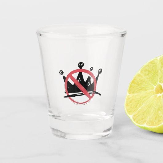 Geen Koningen In Amerika 2025 4 juli  Shot Glas (Voorkant)