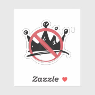 Geen koningen in Amerika 2025 4 juli Sticker