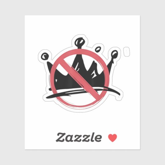 Geen koningen in Amerika 2025 4 juli Sticker (Vel)