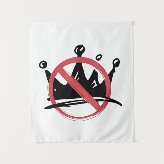 Geen koningen in Amerika 2025 4 juli Wandkleed (Voorkant)