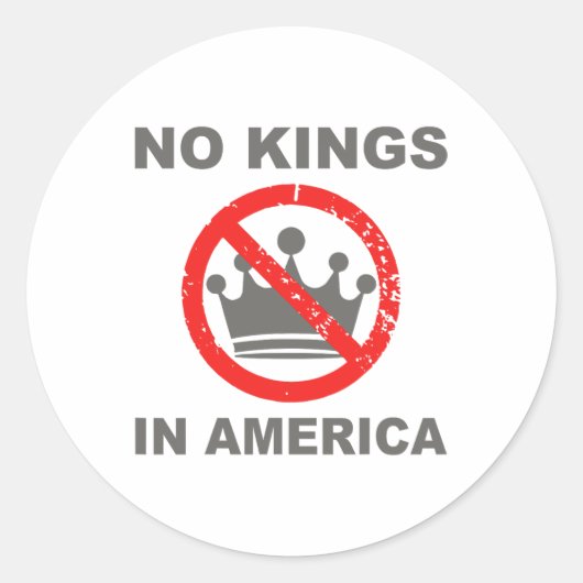 Geen koningen in Amerika 5 Ronde Sticker (Voorkant)