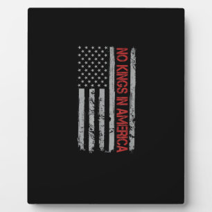 Geen Koningen In Amerika Amerikaanse Vlag Vintage Fotoplaat