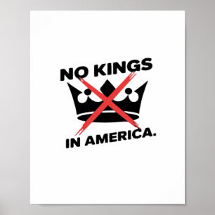 Geen Koningen In Amerika Anti Essentiële Retro Sti Poster