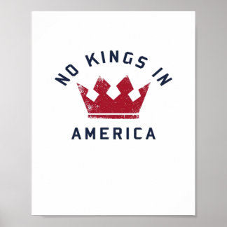 Geen Koningen In Amerika Anti-Fascisme USA Klassie Poster