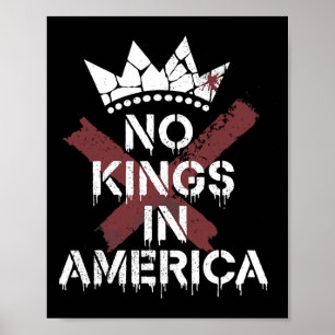 Geen koningen in Amerika Anti-monarchie - Edgy Poster