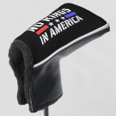 Geen koningen in Amerika - Anti Monarchie Golfheadcover (3/4 voorkant)