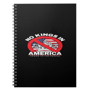 Geen Koningen In Amerika Anti-Monarchie Patriottis Notitieboek
