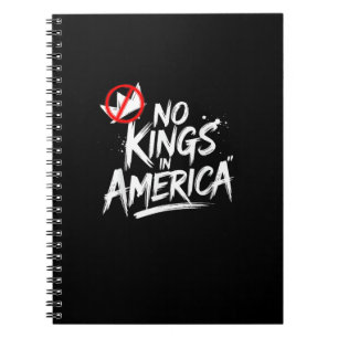 Geen Koningen In Amerika Anti-Monarchie Vintage St Notitieboek
