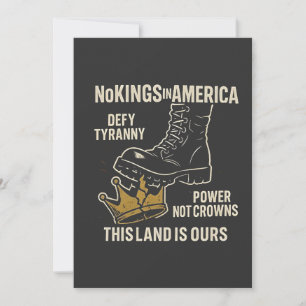 Geen koningen in Amerika anti-Trump 4 juli Kaart