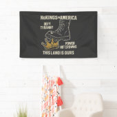 Geen koningen in Amerika anti-Trump 4 juli Spandoek (Insitu)