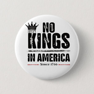 Geen koningen in Amerika Anti Trump Amerika Patrio Ronde Button 5,7 Cm