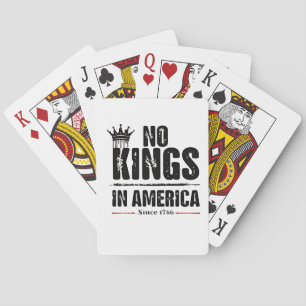 Geen koningen in Amerika anti-Trump Amerikaans pat Pokerkaarten