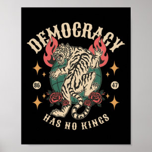 Geen koningen in Amerika anti-Trump feministische  Poster