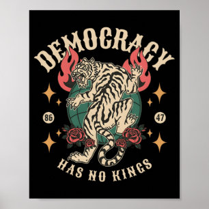 Geen koningen in Amerika anti-Trump feministische  Poster