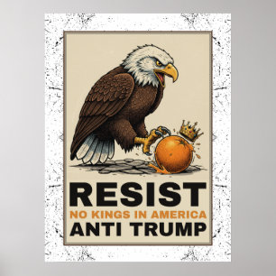 Geen Koningen In Amerika Anti-Trump Poster