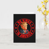 Geen koningen in Amerika anti-Trump protest Kaart (Gele Bloem)