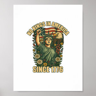 Geen Koningen In Amerika Beeld Van Rechtvaardighei Poster