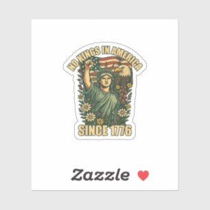 Geen Koningen In Amerika Beeld Van Rechtvaardighei Sticker