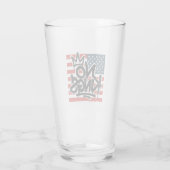 Geen koningen in Amerika behalve democratie die ik Glas (Achterkant)