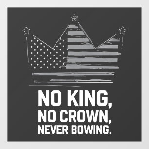 Geen koningen in Amerika behalve democratie die ik Raamsticker